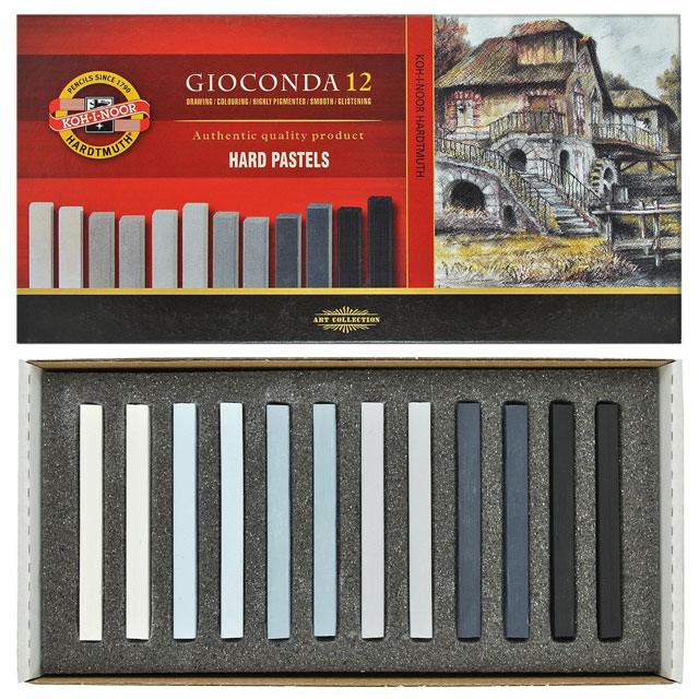 Grey Koh-I-Noor Gioconda Pack of 12 Hard Chalks